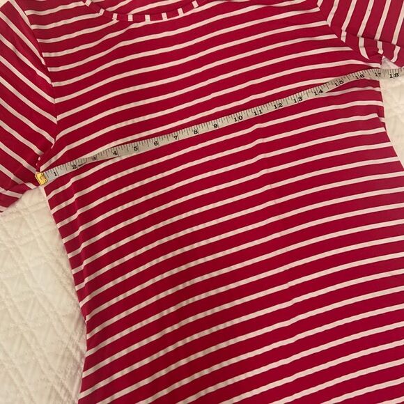 HEATHMOOR FUCHSIA & with striped dress size Medium - Picture 2 of 6